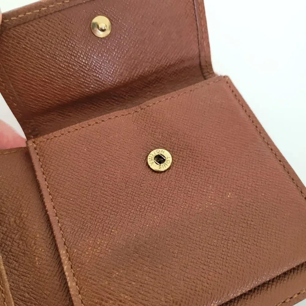 Vintage Louis Vuitton Men's LV Brown Bi-Fold Leather Wallet Monogram Classic